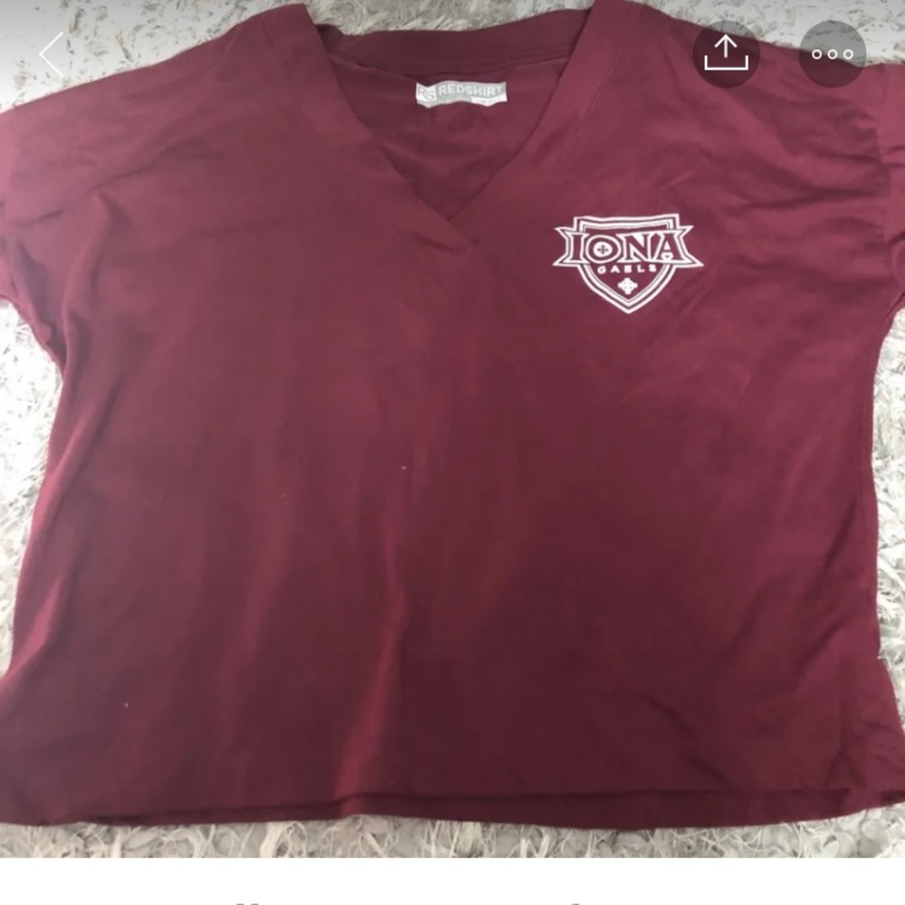 Iona College Cropped V Neck